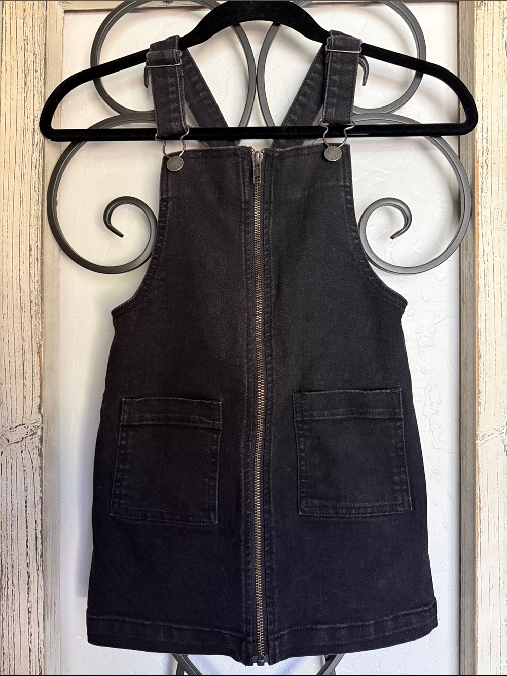 Art Class | Girl’s Black Denim Zip-Front Skirtall | Size Small 6/6x